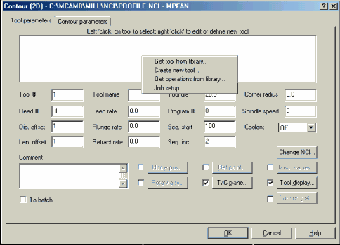 Đưa con trỏ tới vùng trắng rộng của hộp thoại và bấm phím phải của 1