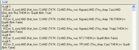 Hình 22 Một số luật của cây quyết định FID3 3 4 3 Đánh giá thuật toán Đánh 6