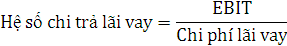 Trong đó EBIT Earnings Before Interest and Taxes Thu nhập trước thuế và lãi vay 13
