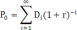Trong đó P 0 Giá cổ phiếu thường D i Lợi tức của cổ phiếu thường năm 1