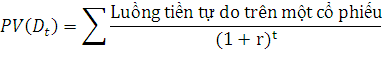 PV D t Giá trị hiện tại của dòng tiền Nếu kí hiệu dòng tiền tự do năm 17