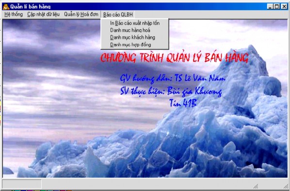 Người dùng bắt đầu làm việc thông qua màn hình chính của chương trình với 3