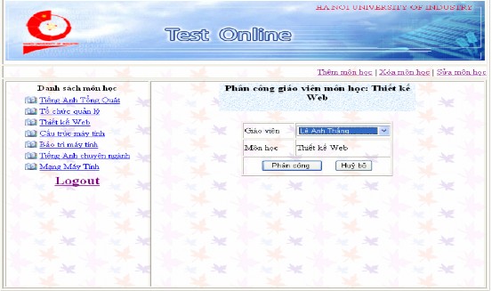 Hình 5 14 Phân công giáo viên phụ trách môn Hình 5 15 Form bổ sung giáo viên 5 3 4 13