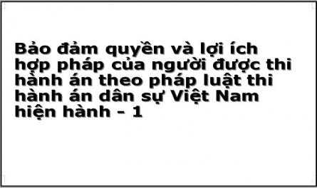 Bảo đảm quyền và lợi ích hợp pháp của người được thi hành án theo pháp luật thi hành án dân sự Việt Nam hiện hành - 1