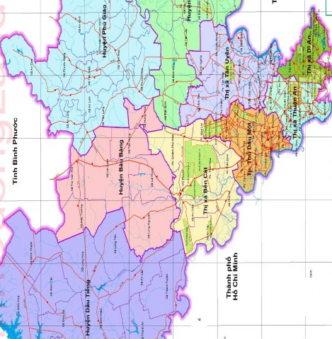 Hình 2 1 Bản đồ hành chính tỉnh Bình Dương 16 2 2 Thời gian nghiên cứu Từ 2