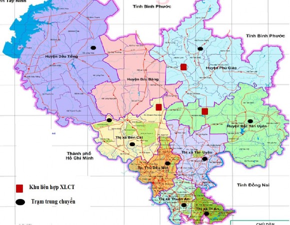 Hình 3 16 Quy hoạch các khu liên hợp xử lý và trạm trung chuyển chất thải 2