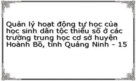 Quản lý hoạt động tự học của học sinh dân tộc thiểu số ở các trường trung học cơ sở huyện Hoành Bồ, tỉnh Quảng Ninh - 15