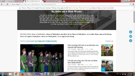 Dòng sự kiện của báo Zing News về vụ án thảm sát 6 người tại Bình Phước 1