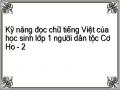 Kỹ năng đọc chữ tiếng Việt của học sinh lớp 1 người dân tộc Cơ Ho - 2