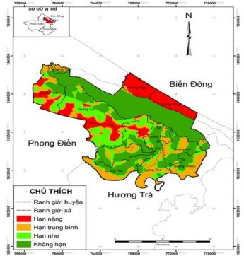 Hình 3 23 Sơ đồ dự báo đất nông nghiệp bị hạn hán vụ Hè Thu đến năm 2035 1
