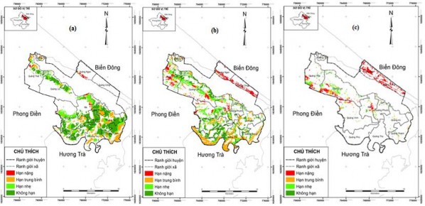 Hình 3 24 Sơ đồ dự báo hạn hán ảnh hưởng đến đất nông nghiệp trong vụ 2