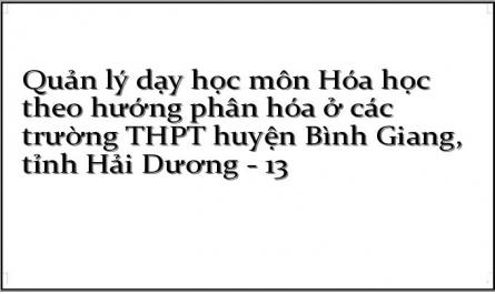 Quản lý dạy học môn Hóa học theo hướng phân hóa ở các trường THPT huyện Bình Giang, tỉnh Hải Dương - 13