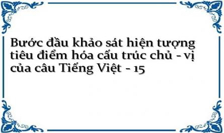 Bước đầu khảo sát hiện tượng tiêu điểm hóa cấu trúc chủ - vị của câu Tiếng Việt - 15