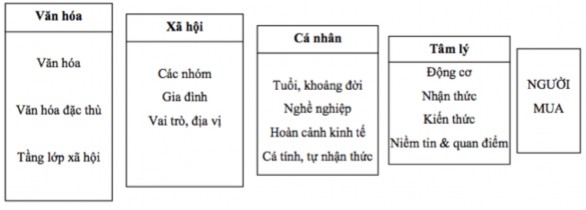 Hình 1 8 Mô hình các yếu tố ảnh hưởng tới hành vi khách hàng Nguồn Kotler 5