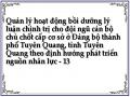 Quản lý hoạt động bồi dưỡng lý luận chính trị cho đội ngũ cán bộ chủ chốt cấp cơ sở ở Đảng bộ thành phố Tuyên Quang, tỉnh Tuyên Quang theo định hướng phát triển nguồn nhân lực - 13