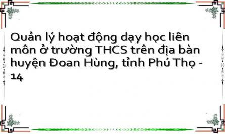 Quản lý hoạt động dạy học liên môn ở trường THCS trên địa bàn huyện Đoan Hùng, tỉnh Phú Thọ - 14