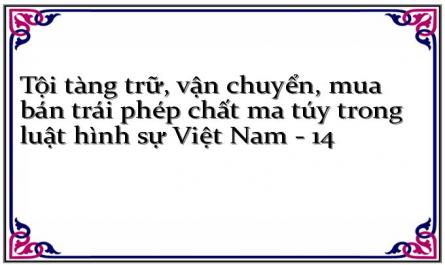 Tội tàng trữ, vận chuyển, mua bán trái phép chất ma túy trong luật hình sự Việt Nam - 14