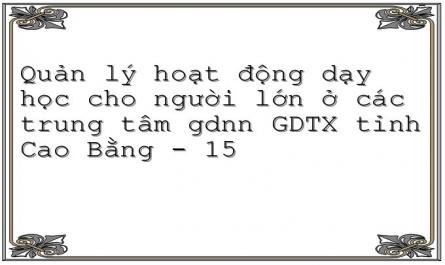 Quản lý hoạt động dạy học cho người lớn ở các trung tâm gdnn GDTX tỉnh Cao Bằng - 15