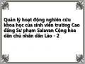 Quản lý hoạt động nghiên cứu khoa học của sinh viên trường Cao đẳng Sư phạm Salavan Cộng hòa dân chủ nhân dân Lào - 2