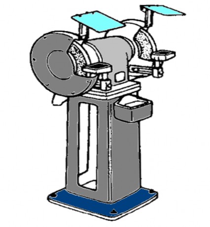 Hình 9 2 Máy mài đứng loại 2 đá a Các yếu tố nguy hiểm khi vận hành máy mài 2