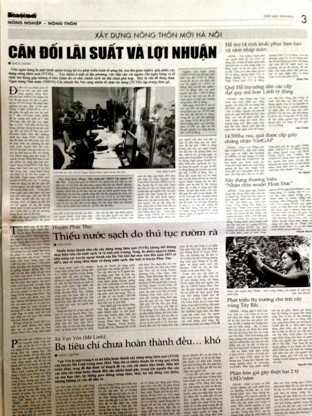 Báo chí Hà Nội về vấn đề bất cập trong xây dựng nông thôn mới ở Thủ đô hiện nay 17 2