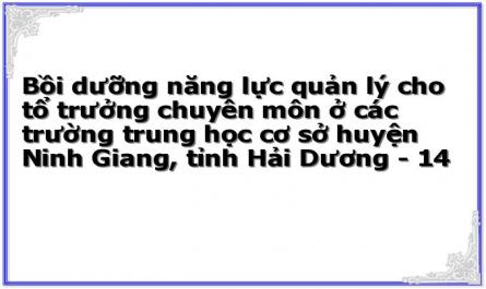 Bồi dưỡng năng lực quản lý cho tổ trưởng chuyên môn ở các trường trung học cơ sở huyện Ninh Giang, tỉnh Hải Dương - 14