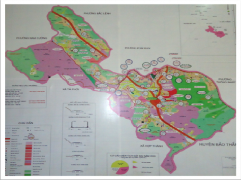 Hình 2 4 Bản đồ quy hoạch xã Cam Đường Phía Bắc giáp phường Nam Cường 3