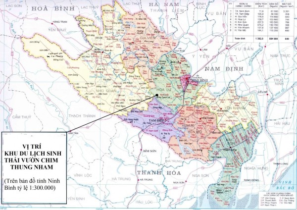 Hình 3 1 – Vị trí của khu vực nghiên cứu trên bản đồ tỉnh Ninh Bình Diện 1