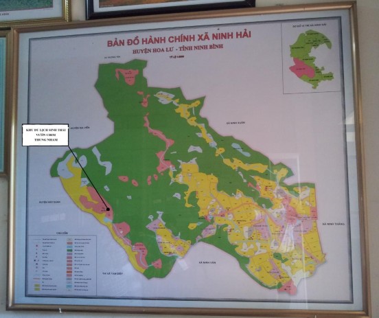 Hình 3 3 KDLST Thung Nham trên bản đồ sử dụng đất của xã Ninh Hải UBND xã 1