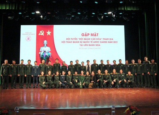 Hình 3 23 Gặp mặt đội tuyển Đội quân Văn hóa tham gia Hội thao Quân sự 5