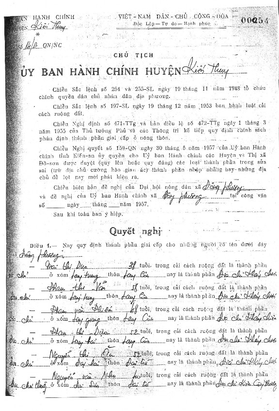 Cải cách ruộng đất tại Kiến An 1955 1957 15 1