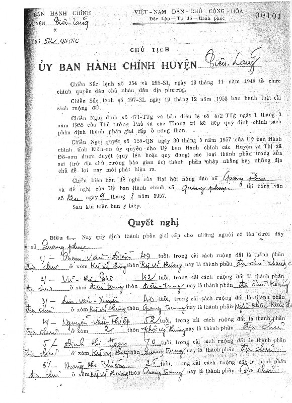 Cải cách ruộng đất tại Kiến An 1955 1957 15 5