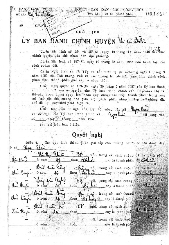 Cải cách ruộng đất tại Kiến An 1955 1957 15 8