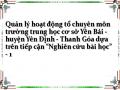 Quản lý hoạt động tổ chuyên môn trường trung học cơ sở Yên Bái - huyện Yên Định - Thanh Góa dựa trên tiếp cận “Nghiên cứu bài học” - 1