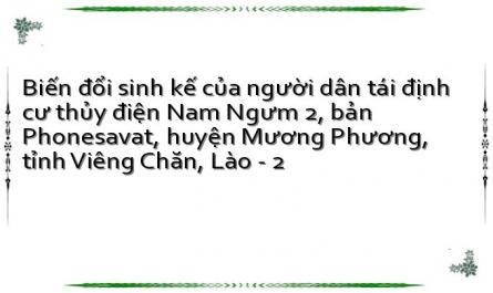 Biến đổi sinh kế của người dân tái định cư thủy điện Nam Ngưm 2, bản Phonesavat, huyện Mương Phương, tỉnh Viêng Chăn, Lào - 2