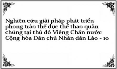 Nghiên cứu giải pháp phát triển phong trào thể dục thể thao quần chúng tại thủ đô Viêng Chăn nước Cộng hòa Dân chủ Nhân dân Lào - 10