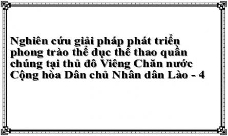 Nghiên cứu giải pháp phát triển phong trào thể dục thể thao quần chúng tại thủ đô Viêng Chăn nước Cộng hòa Dân chủ Nhân dân Lào - 4