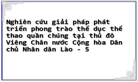 Nghiên cứu giải pháp phát triển phong trào thể dục thể thao quần chúng tại thủ đô Viêng Chăn nước Cộng hòa Dân chủ Nhân dân Lào - 5