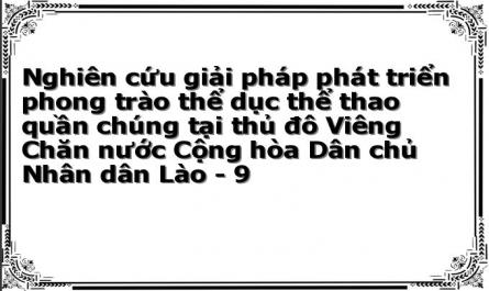 Nghiên cứu giải pháp phát triển phong trào thể dục thể thao quần chúng tại thủ đô Viêng Chăn nước Cộng hòa Dân chủ Nhân dân Lào - 9