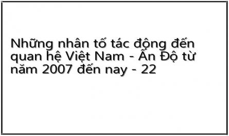 Những nhân tố tác động đến quan hệ Việt Nam - Ấn Độ từ năm 2007 đến nay - 22