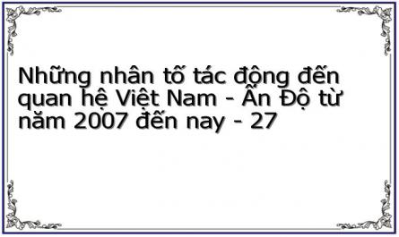 Những nhân tố tác động đến quan hệ Việt Nam - Ấn Độ từ năm 2007 đến nay - 27