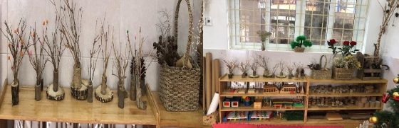 Hình 3 3 Trang trí góc nghệ thuật từ vật liệu thiên nhiên và sản phẩm chắp 7