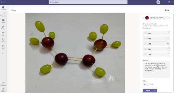 Hình 2 13 HS nộp hình ảnh mô hình phân tử hiđrocacbon không no qua Teams Hoạt 12