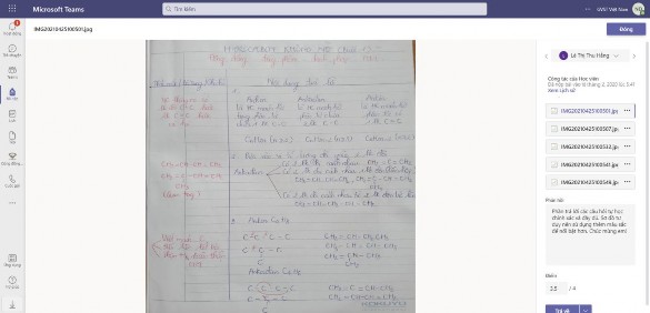 Hình 2 10 HS nộp vở ghi trên Microsoft Teams Hoạt động 3 Luyện tập và vận 7