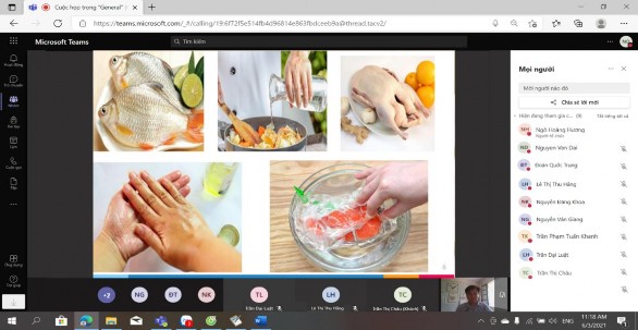 Hình 2 18 HS họp nhóm và chia sẻ kết quả thực hiện DA Sau đó nhóm HS tổng 7