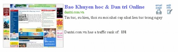  Đánh giá Alexa về 24H Đánh giá Alexa về Tuoitre Đánh giá Alexa về Thanh 6