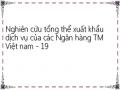 Nghiên cứu tổng thể xuất khẩu dịch vụ của các Ngân hàng TM Việt nam - 19