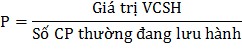 P giá trị hiện tại của một cổ phần Các mô hình chiết khấu dòng tiền 5