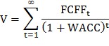 Trong đó V Giá trị công ty gồm cả giá trị của chủ nợ và VCSH FCFF t 3