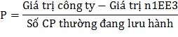  Các mô hình chiết khấu dòng tiền của doanh nghiệp FCFF Mô hình 1 giai 4
